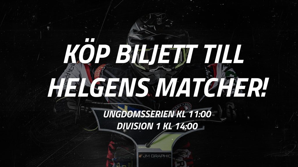 Nu kan du köpa din biljett till Ungdomsserien och Division 1 på söndag!