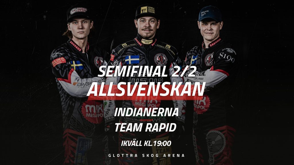 Semifinal 2/2 ikväll på Glottra Skog Arena!