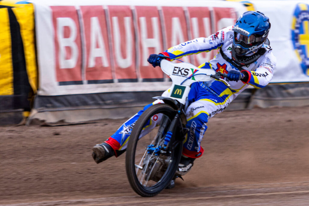 Målilla, SVERIGE - 7 maj 2024:
 under matchen i BAUHAUS-ligan mellan Dackarna och Piraterna på Skrotfrag Arena den 7 maj i Målilla
( Foto: Peter Holm / SarnehedPhoto )  Nyckelord Keywords: Speedway, BAUHAUS-ligan, Dackarna, Piraterna